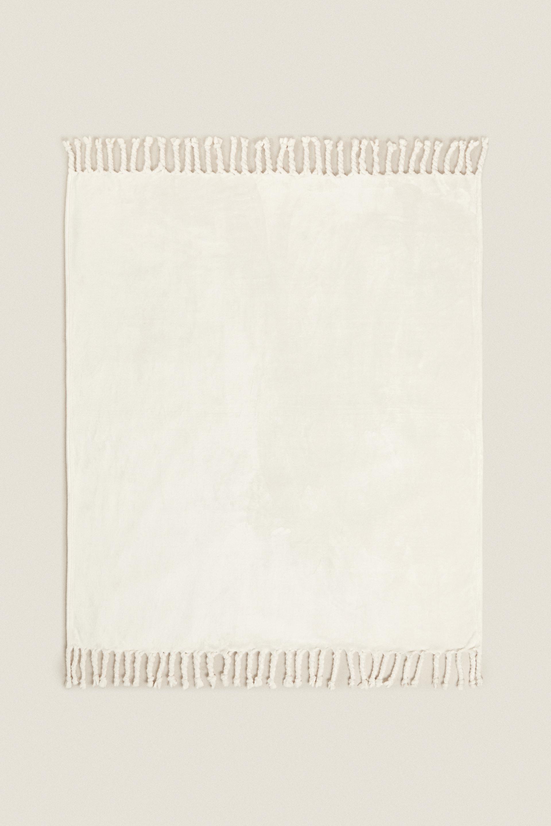 Флисовое одеяло с окантовкой ZARA