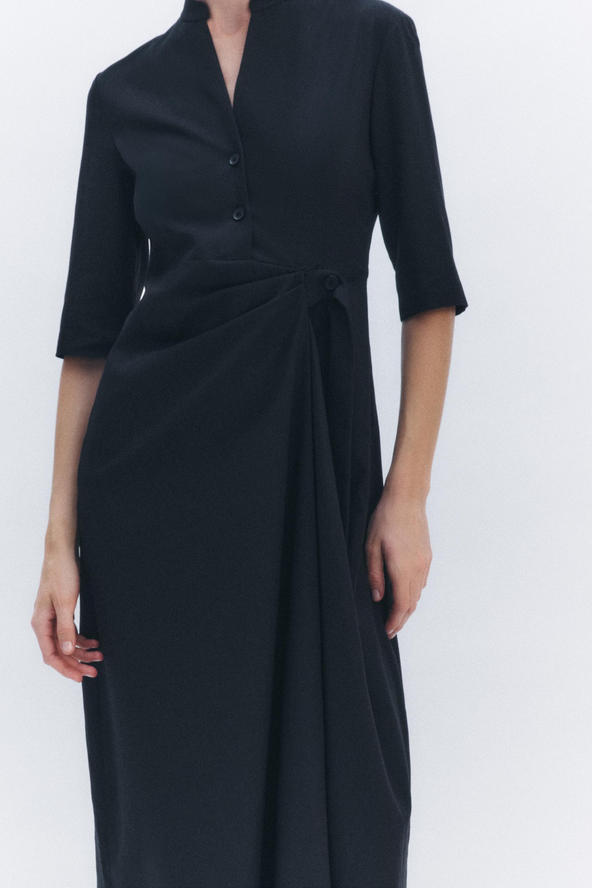 Женское Платье-Рубашка Zara из Коллекции ZW ZARA