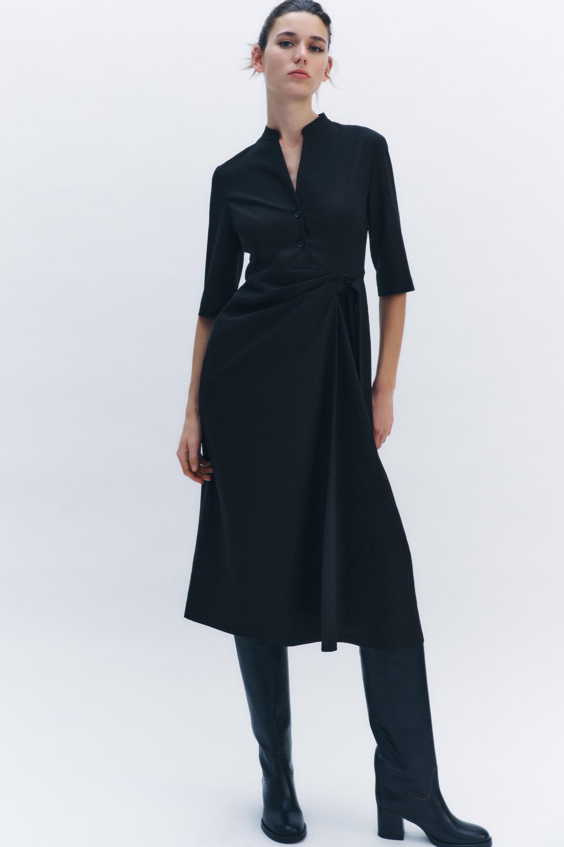 Женское Платье-Рубашка Zara из Коллекции ZW ZARA