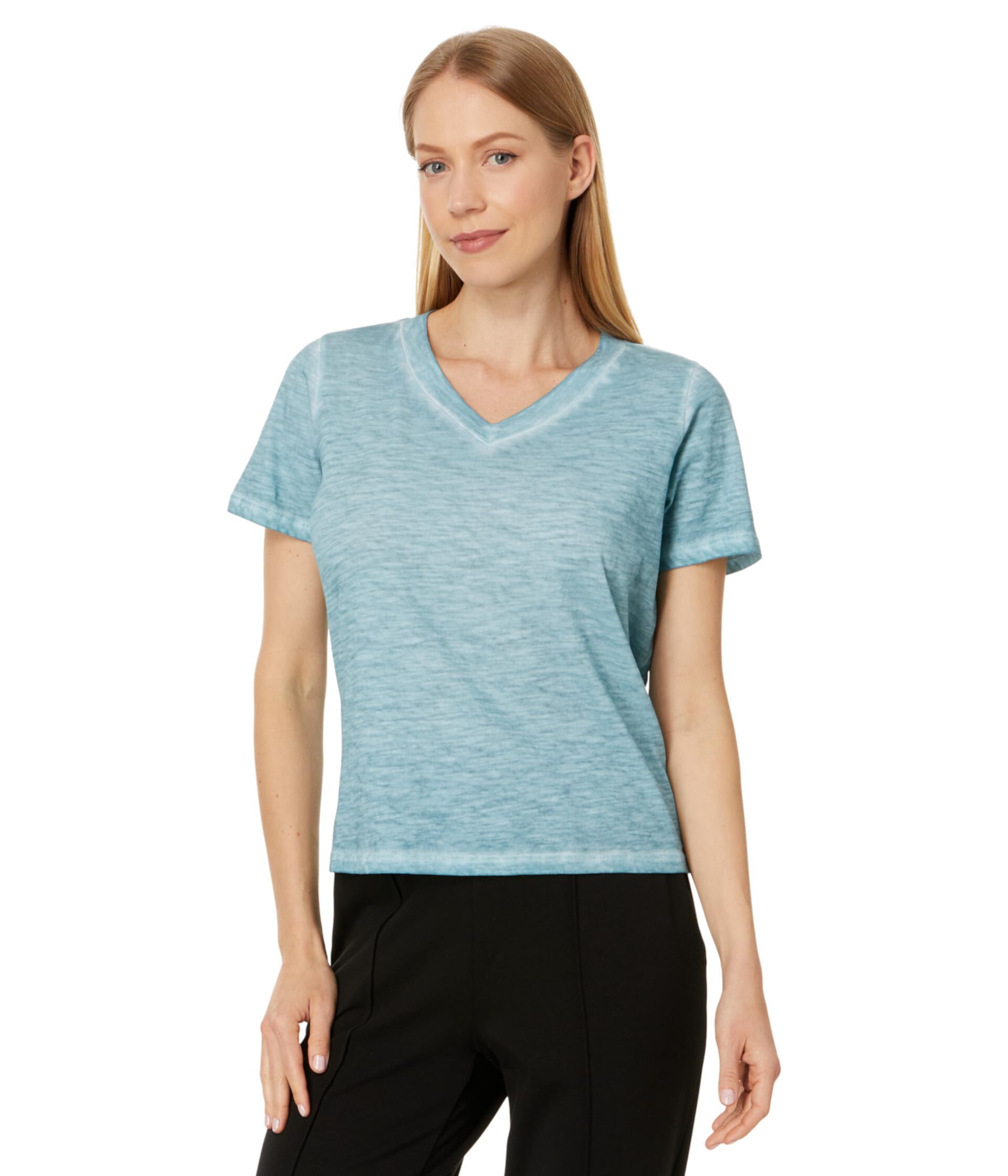 Женская Футболка Eileen Fisher V-Neck Short Sleeve Tee Eileen Fisher