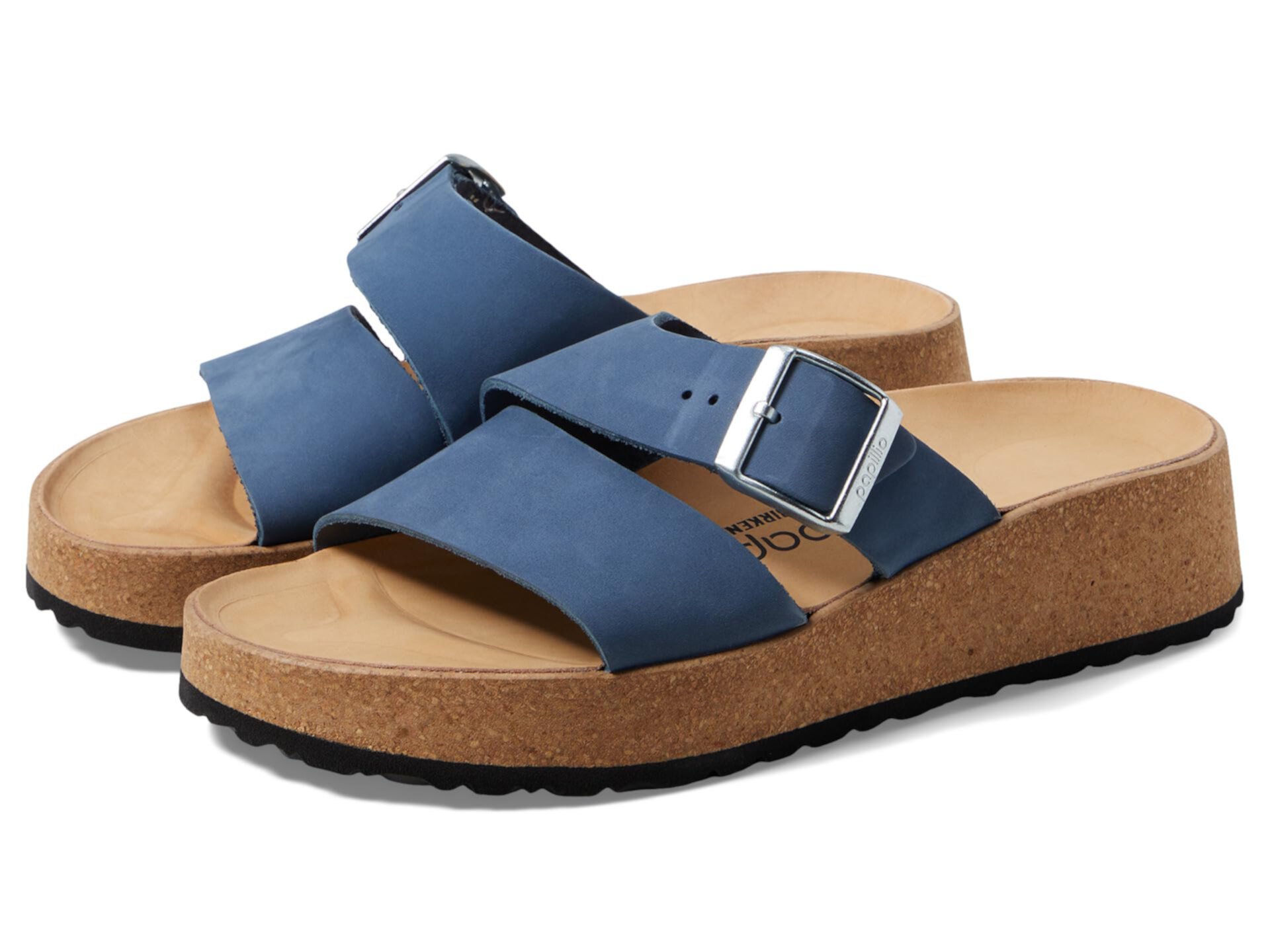 Сандалии на платформе Papillio от Birkenstock Almina из натуральной замши с EVA подошвой и регулируемым ремешком Birkenstock