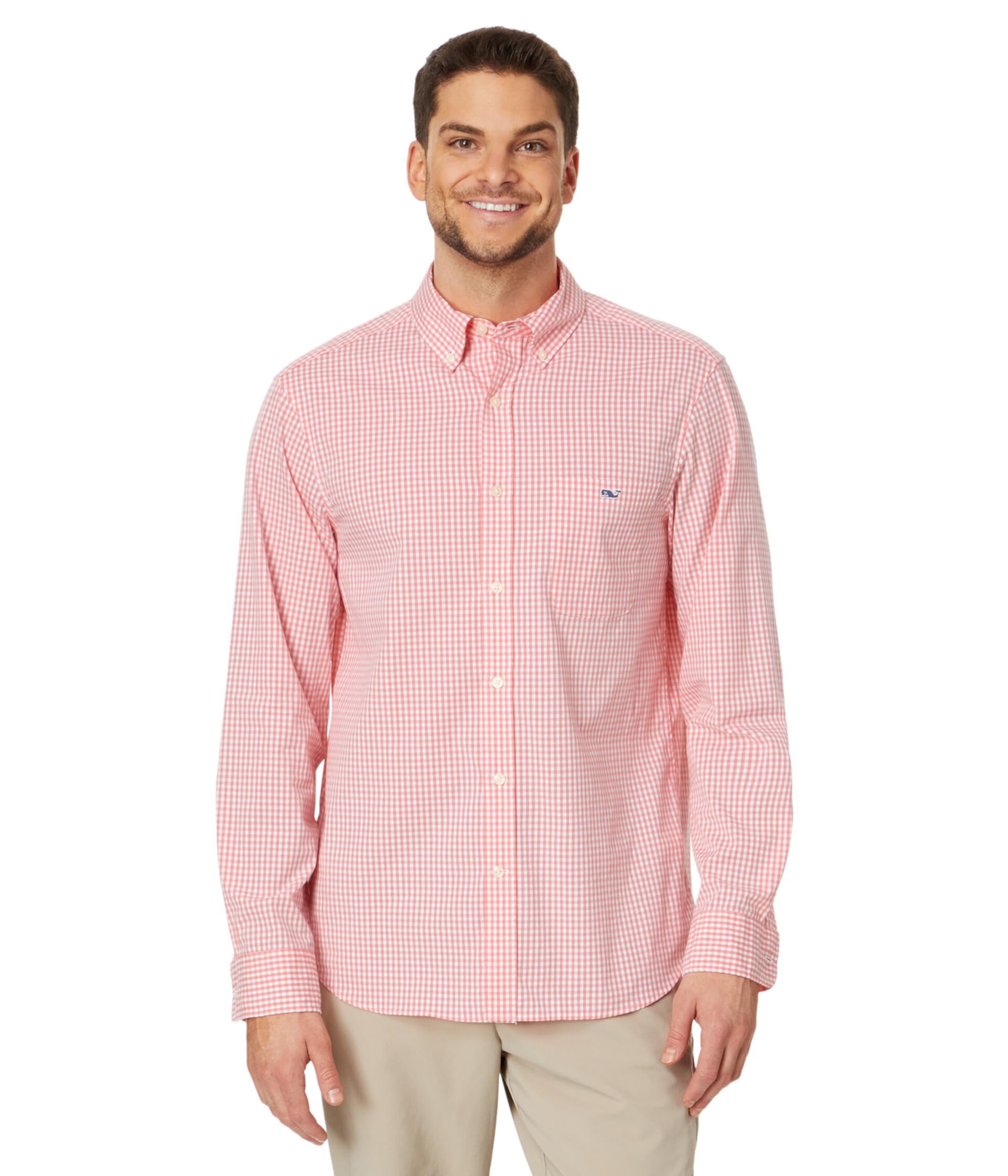 Мужская Повседневная рубашка Vineyard Vines Clssc Fit Gingham Poplin Vineyard Vines