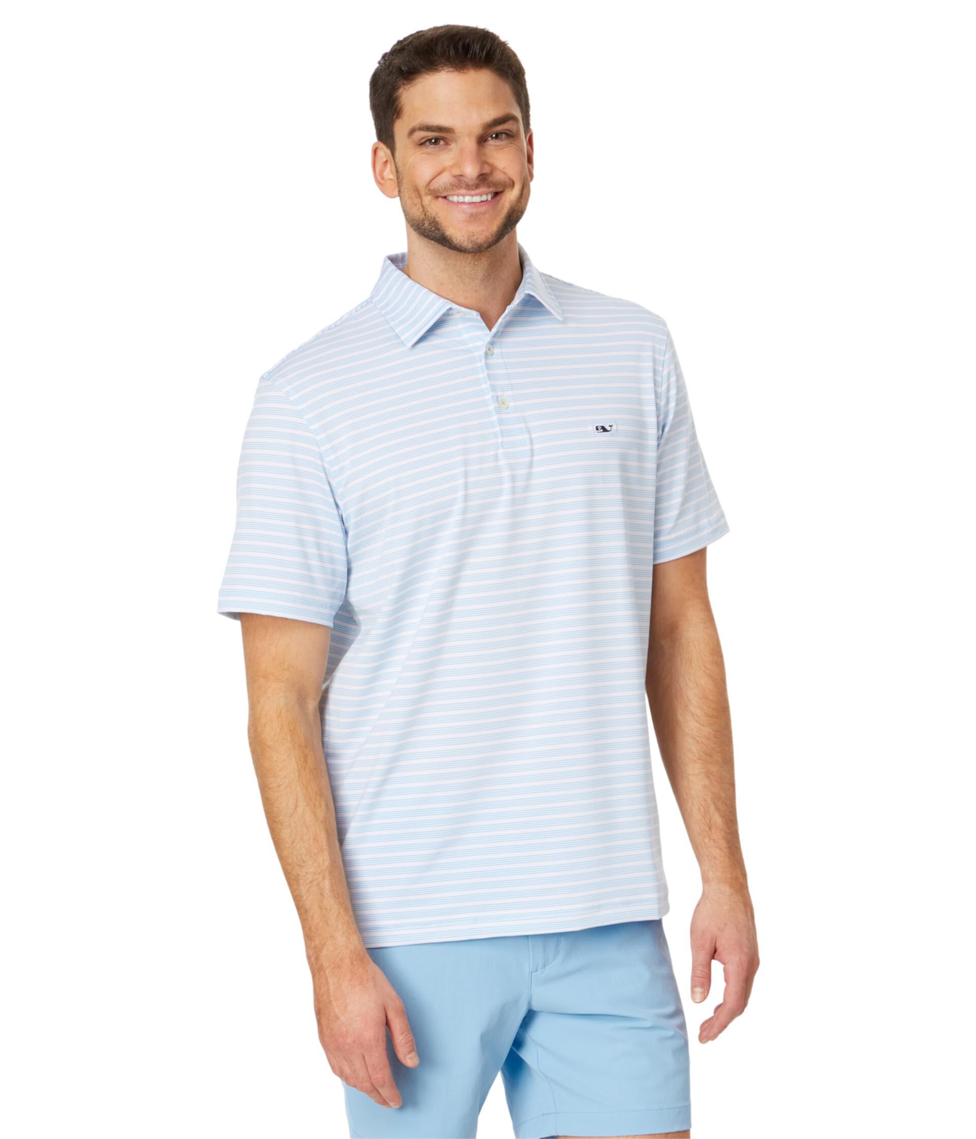 Мужская Повседневная рубашка Vineyard Vines Tri-Clr St. Jean Stp Skty Polo Vineyard Vines