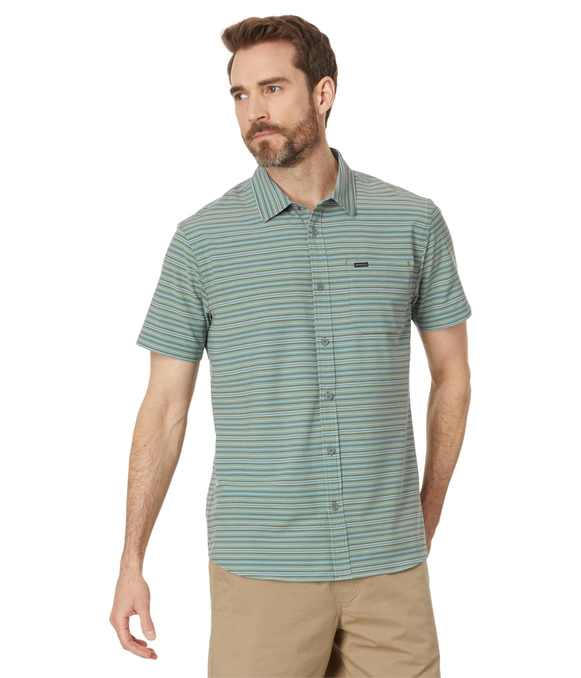 Мужская Спортивная Одежда O'Neill Traveler UPF Traverse Stripe Standard Short Sleeve Woven O'Neill