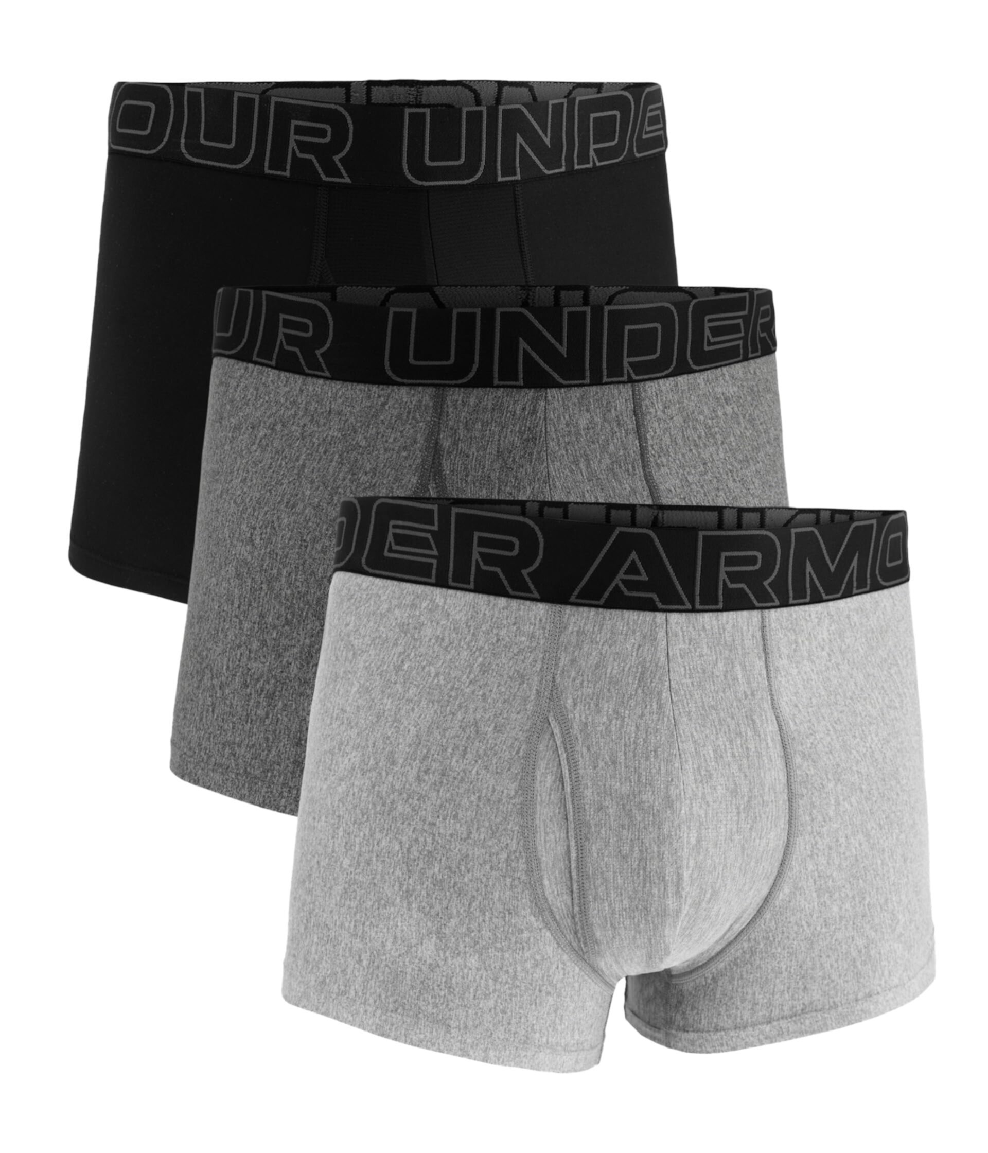 Мужские Трусы Under Armour 3-Pack Performance Tech Solid 3" Under Armour