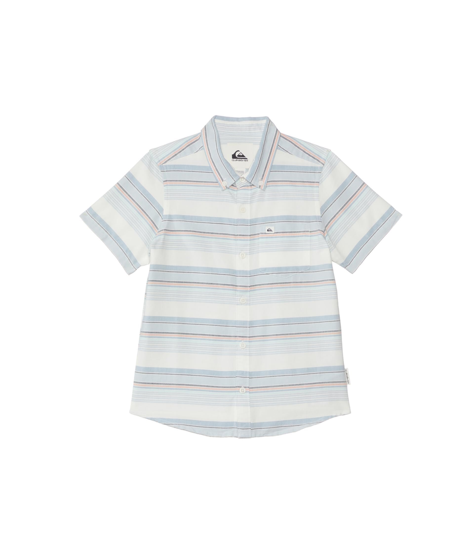 Детская рубашка короткий рукав Quiksilver Oxford Stripe из 100% хлопка Quiksilver Kids