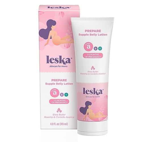 Maternity Cream 2-Pack | STAGE B: HYDRATE Stretch Mark Defense Belly Cream & Butter (Pregnancy Months 6-9) | Part of a Complete 3 Part Pregnancy Skin Care System (4-4.93oz) LESKA