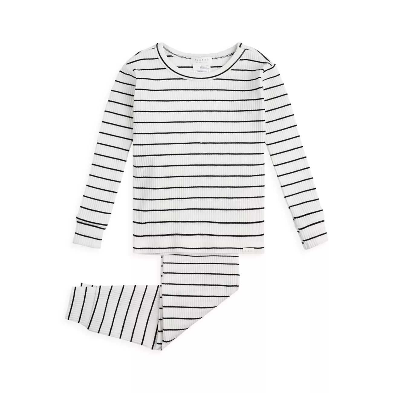 Baby Boy's Petit Lem Striped Modal Ribbed Pajama Set Firsts by Petit Lem
