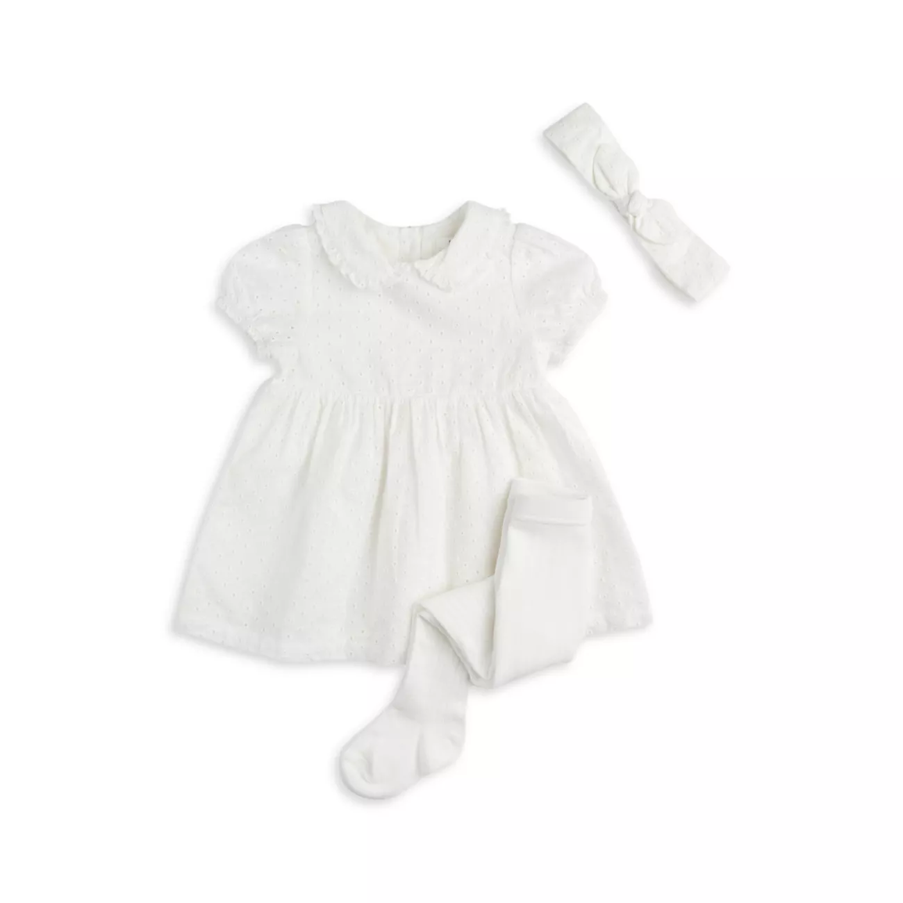 Платье Petit Lem с люверсами для маленьких девочек и усилитель; Комплект колготок Firsts by Petit Lem
