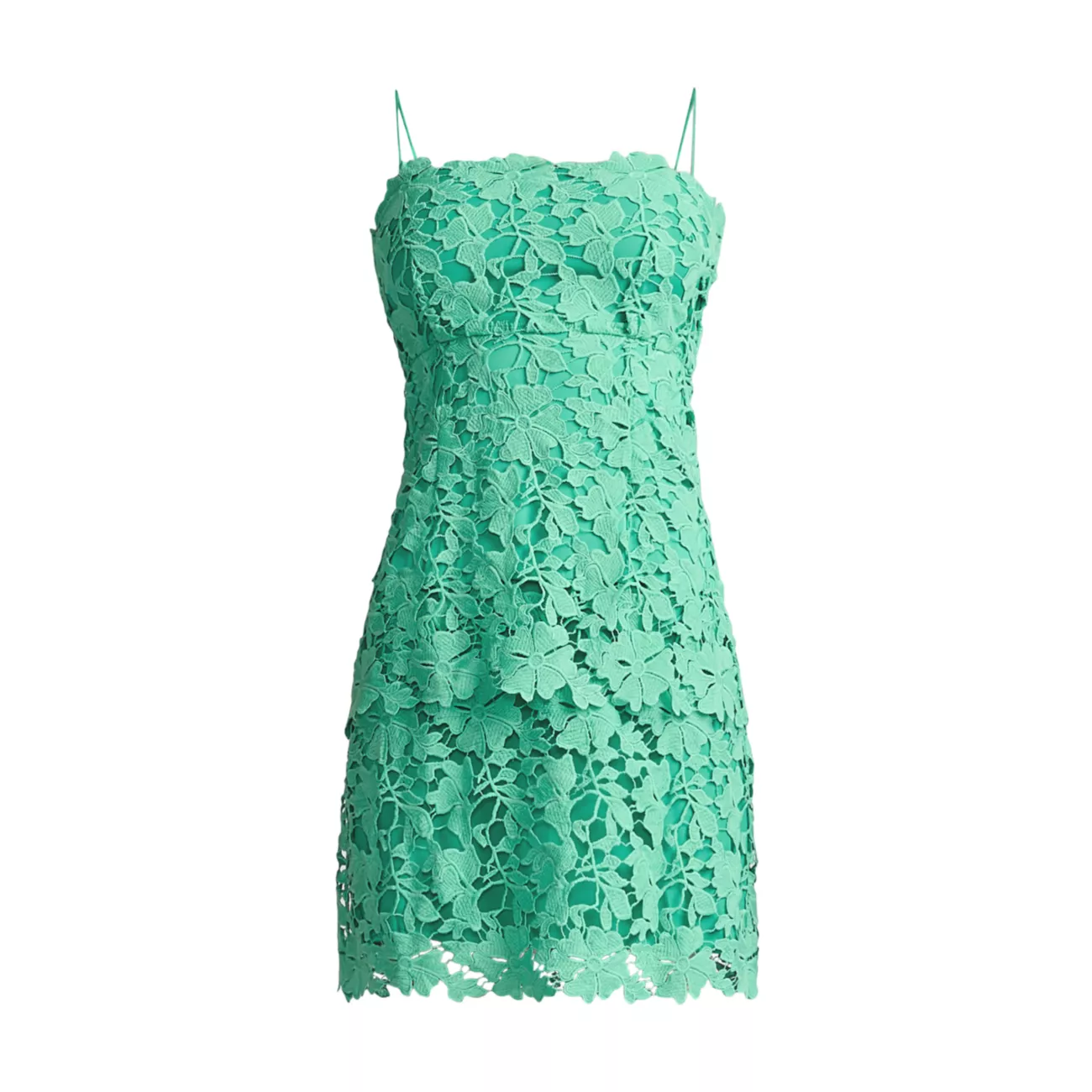 Многоярусное кружевное мини-платье из гипюра Zac Posen