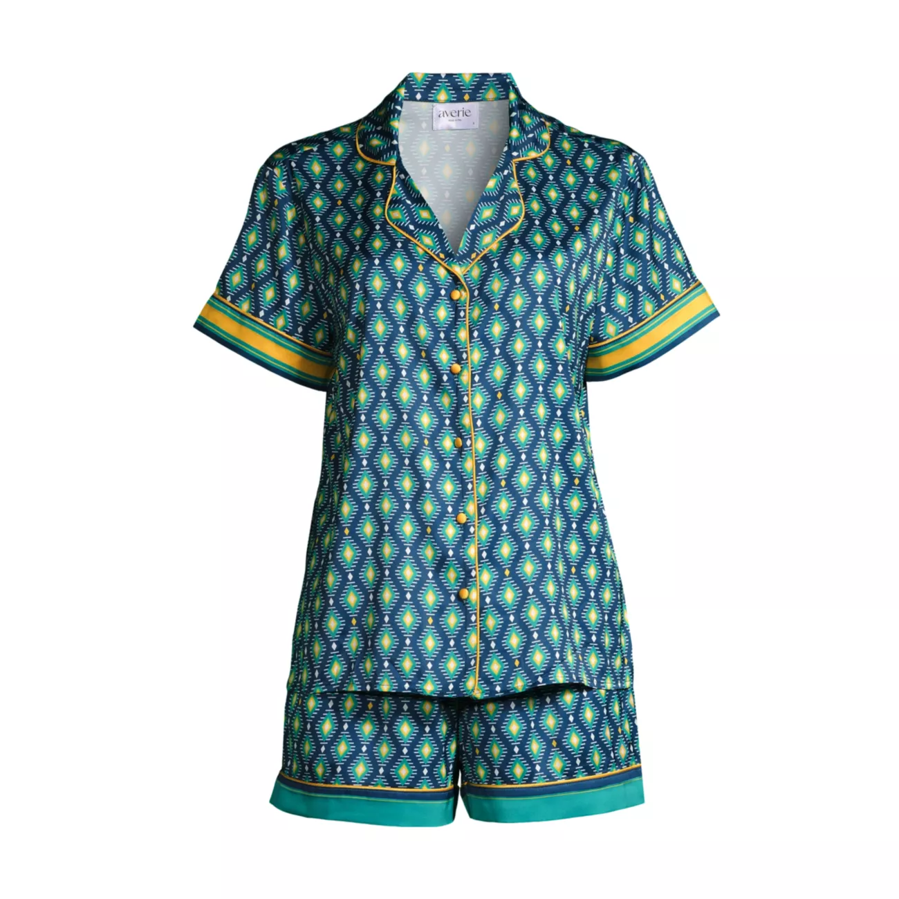 Пижамный комплект с шортами и шортами с принтом Sunset Ocean Dip Averie Sleep
