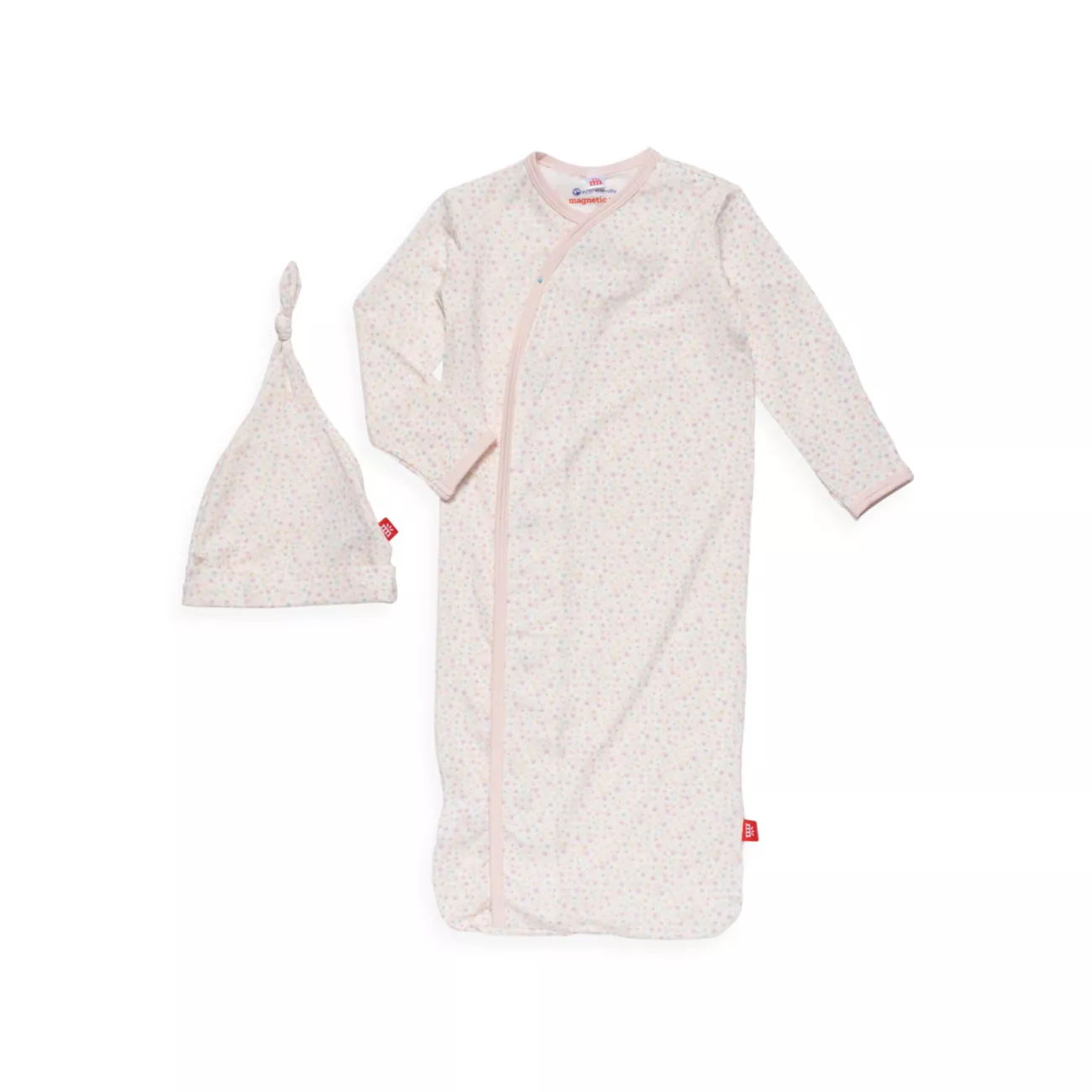 Шапка-бини из модала Bedford с цветочным принтом для маленьких девочек и amp; Набор спальных мешков MAGNETIC ME