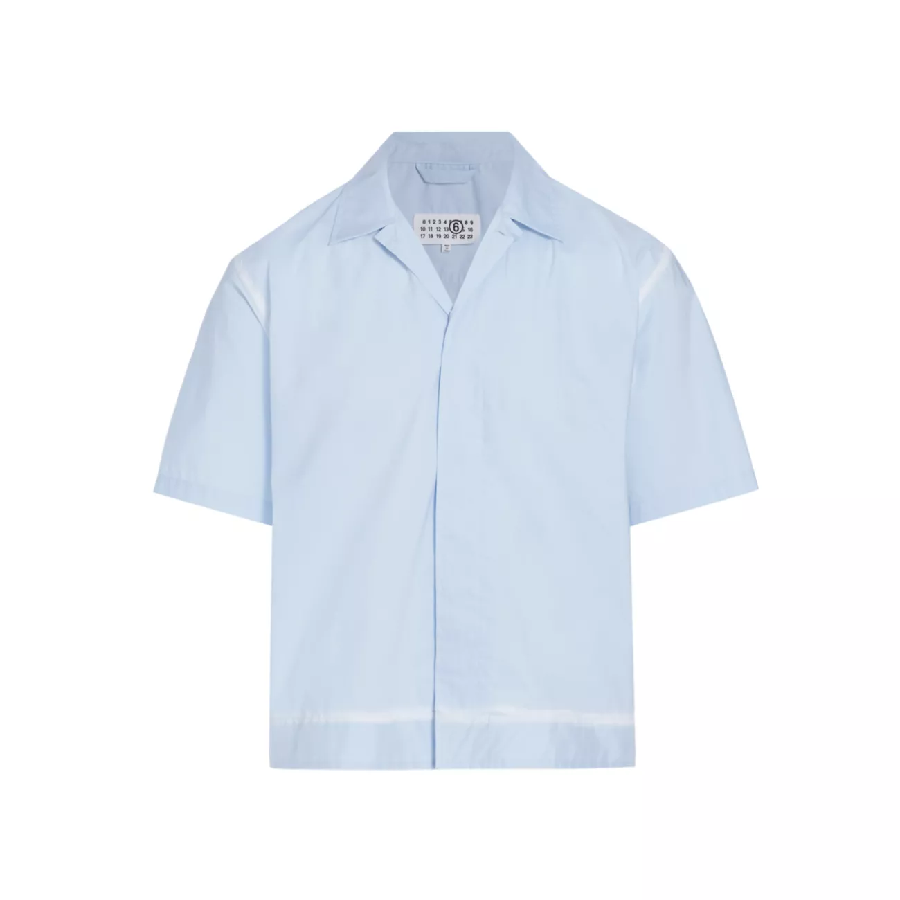 Хлопковая рубашка свободного кроя с короткими рукавами MM6 Maison Margiela