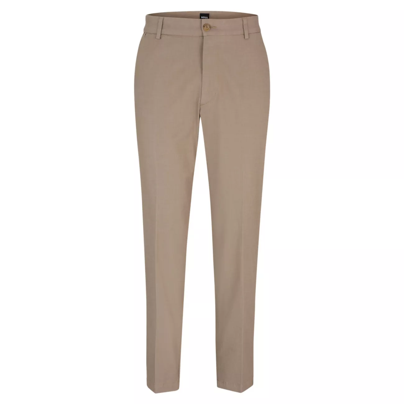 Regular-Fit Trousers in Patterned Stretch Cotton BOSS
