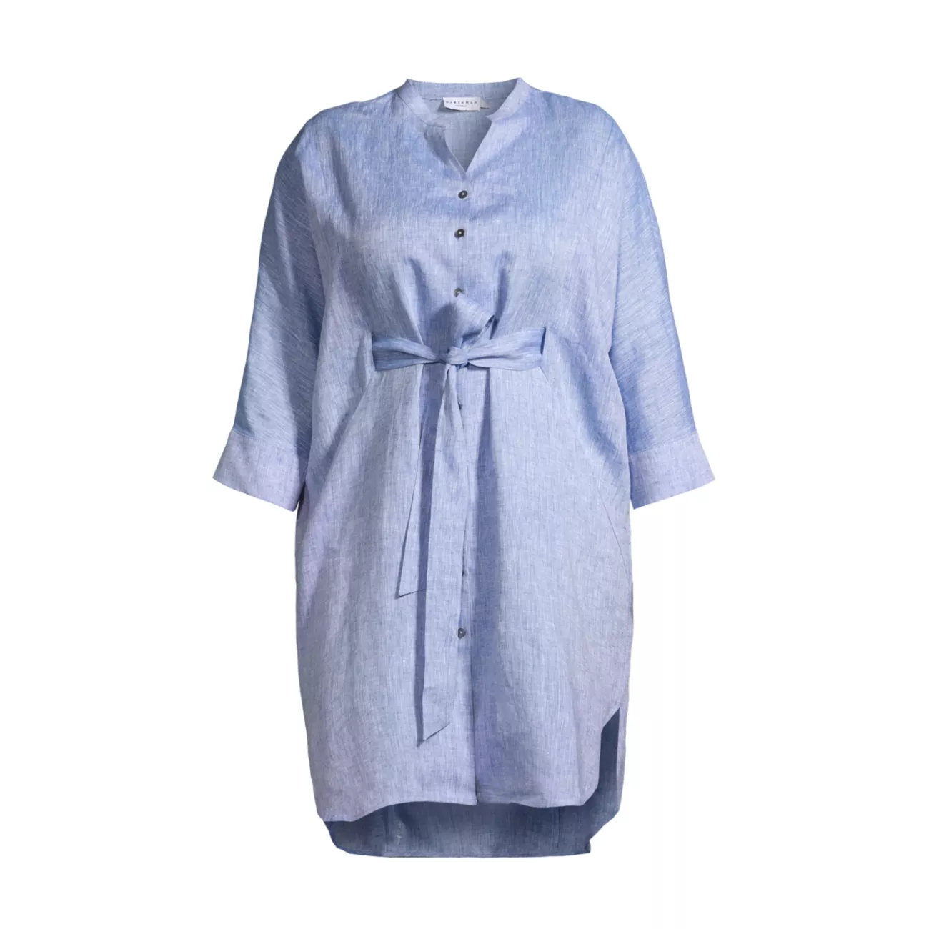 Fresia Cotton-Linen Shirtdress Harshman, Plus Size