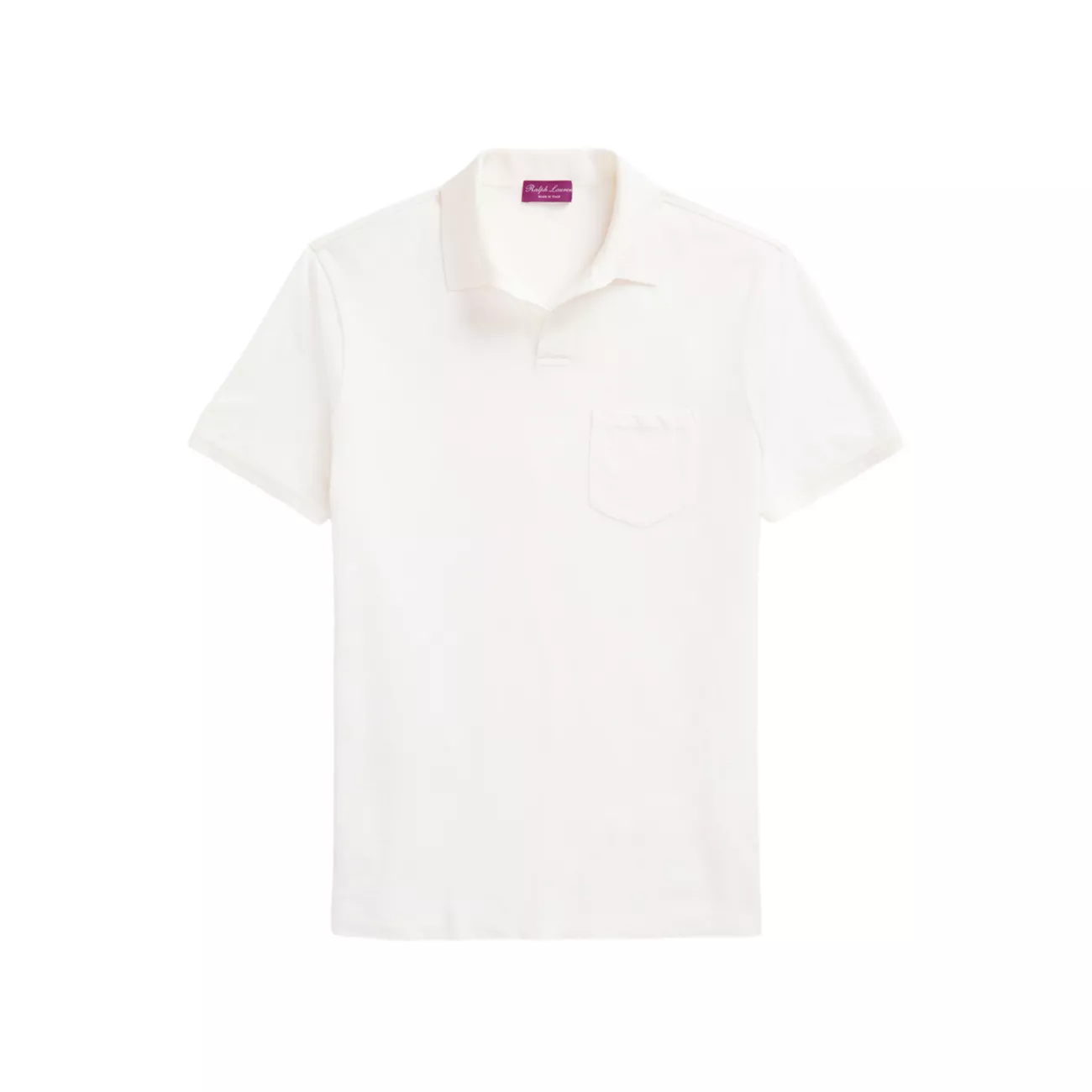 Рубашка-поло из шелкового и льняного пике Ralph Lauren