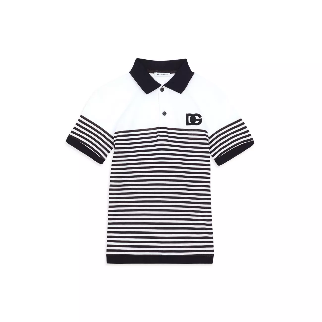 Little Boy's &amp; Рубашка-поло в полоску с логотипом для мальчика Dolce & Gabbana