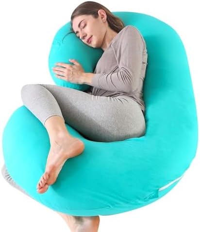 Подушки для беременных yoyomax, подушка для беременных для всего тела, съемная подушка для беременных из пены с эффектом памяти, подушки для сна для беременных, C-Lakeblue Yoyomax