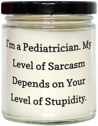 Я педиатр. Мой уровень сарказма зависит от вашего уровня глупости. Свеча, педиатр, новые подарки педиатру Game On Novelties