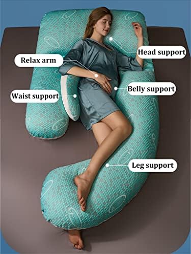 Подушка для беременных U-образная подушка для беременных, подушка для сна для беременных, мягкая и удобная подушка для тела беременной женщины, со съемным хлопковым чехлом 180x85 см N/