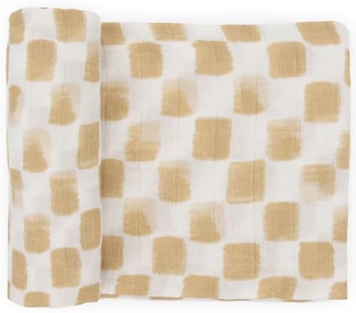 Little Unicorn - Adobe Checker Cotton Muslin Swaddle Blanket | Single | 100% Cotton | Newborns and Infants | 47" x 47" | Unisex Little Unicorn