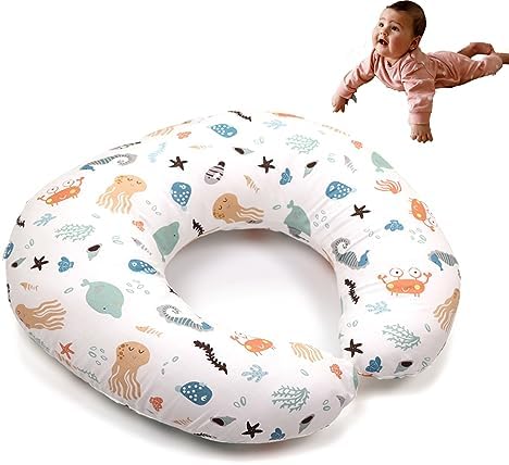 TOKZON Nursing Pillow, U Shape Nursing and Support Pillow, Soft Cover with Breathable Filling, Multifunctional Support Cushion, with Removable Nursing Pillow Cover, Machine Washable-B TOKZON