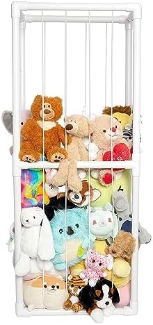 Lilly's Love Stuffed Animal Plushie Playhouse - Standing Storage Organizer Display | Made from Furniture-Grade, Easy to Assemble PVC, Stores More Stuffies Than Hammocks & Bean Bags | 55" x 22" x 12" Lilly's Love