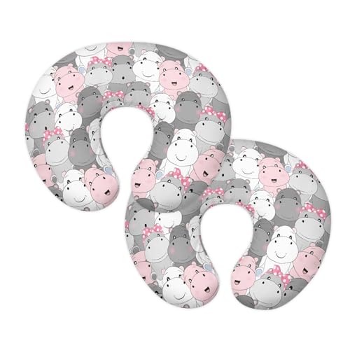 Wanzuoeng Stretch Soft Nursing Pillow Cover Mushroom Print Breastfeeding Pillow Cover for Baby Girls Boys, Comfy Neutral Nursery Pillow Slipcover Cover Wanzuoeng