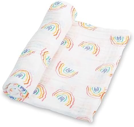 LollyBanks Muslin Swaddle Blanket | 100% Cotton | Newborn and Infant Blanket | Large 47 x 47 inches for Girls | Light Weight and Breathable |Snowflakes Prints LollyBanks