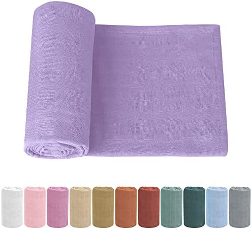 Knirose Soft Baby Muslin Swaddle Blanket for Newborns - Gender-Neutral Receiving Wrap for Boys and Girls, 47x47in (120x120cm) Large Knirose