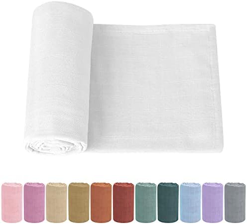 Knirose Soft Baby Muslin Swaddle Blanket for Newborns - Gender-Neutral Receiving Wrap for Boys and Girls, 47x47in (120x120cm) Large Knirose