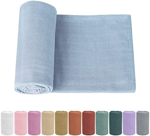 Knirose Soft Baby Muslin Swaddle Blanket for Newborns - Gender-Neutral Receiving Wrap for Boys and Girls, 47x47in (120x120cm) Large Knirose