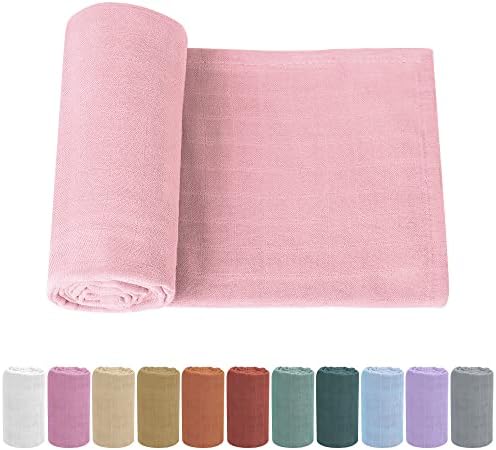 Knirose Soft Baby Muslin Swaddle Blanket for Newborns - Gender-Neutral Receiving Wrap for Boys and Girls, 47x47in (120x120cm) Large Knirose