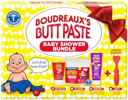 Набор для детского душа Boudreaux's Butt Paste, кремовые мази от опрелостей и набор аппликаторов для детей Boudreaux's Butt Paste