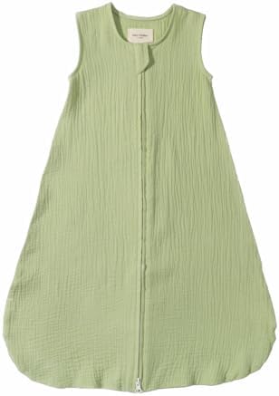 Спальный мешок для малышей Aila+Aiden (0–6 месяцев), 100 % муслин, хлопок, легкий и дышащий спальный мешок, рейтинг TOG 0,5 (S, приглушенный оттенок ржавчины) Aila+Aiden