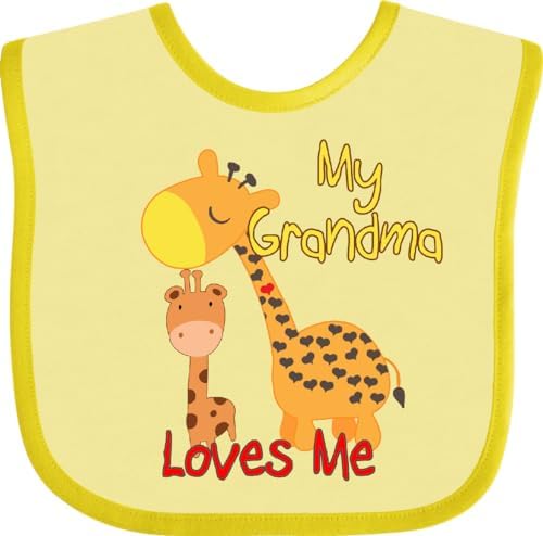 inktastic Нагрудник-жираф My Granma Loves Me Inktastic