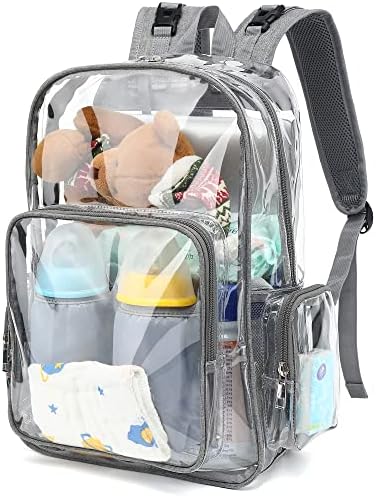 Прозрачный рюкзак для подгузников для маленьких девочек и мальчиков, сумки для смены подгузников для мам для женщин (белые) Yusudan