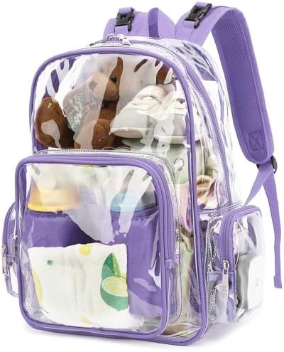 Прозрачный рюкзак для подгузников для маленьких девочек и мальчиков, сумки для смены подгузников для мам для женщин (белые) Yusudan