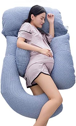 N/Q Full Body Pregnancy Pillow, U-Shpaed Pillow, Maternity Support for Sleeping, Hip, Leg Back Support U-Pillow, Washable,A N/Q