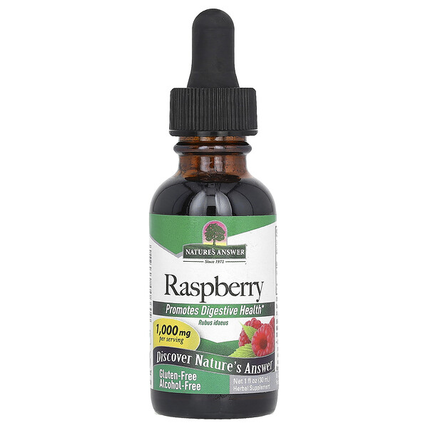 Raspberry, Alcohol-Free (Безалкогольный), 1,000 mg, 1 fl oz (Жидкие унции) (30 ml) Nature's Answer