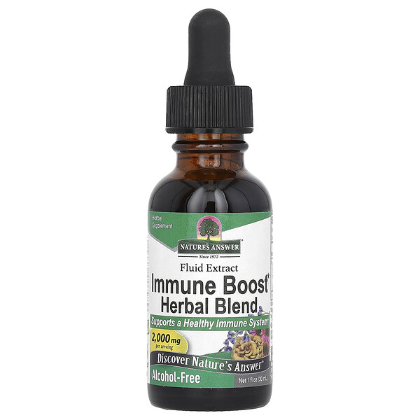 Immune Boost Herbal Blend, Alcohol-Free (Безалкогольный), 2,000 mg , 1 fl oz (Жидкие унции) (30 ml) Nature's Answer