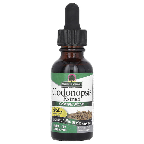 Codonopsis Extract, Alcohol-Free (Безалкогольный), 2,000 mg , 1 fl oz (Жидкие унции) (30 ml) Nature's Answer