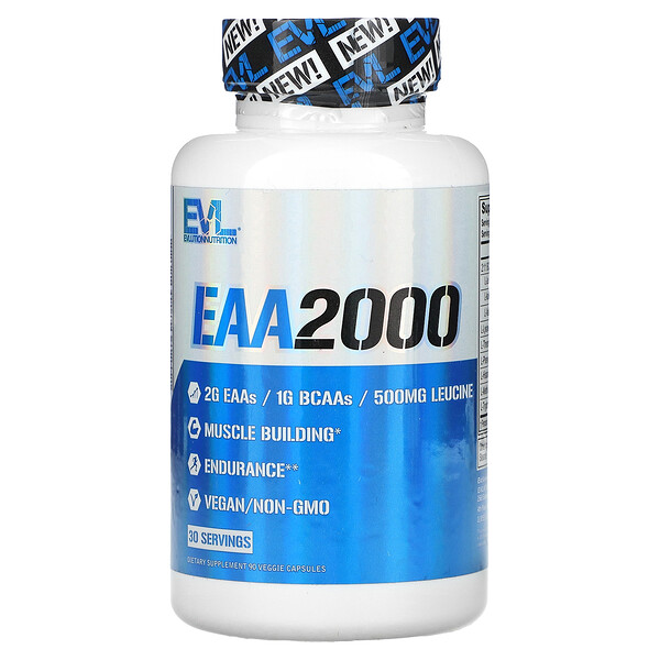 EAA2000, 90 Veggie Capsules (Капсулы на растительной основе) EVLution Nutrition