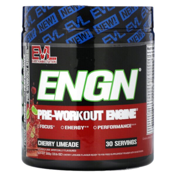 ENGN, Pre-Workout Engine, вишневый лайм, 10,6 унций (300 г) EVLution Nutrition