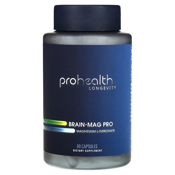 Brain-Mag Pro, Магний L-Треонат, 90 капсул - ProHealth Longevity ProHealth Longevity