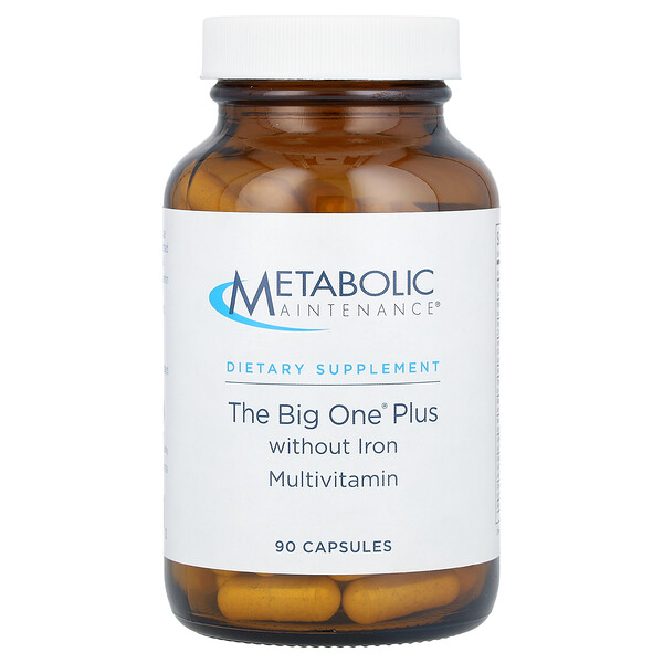 The Big One Plus, Мультивитамины без железа, 90 капсул Metabolic Maintenance