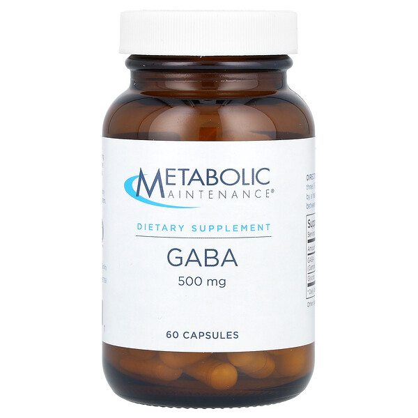 ГАМК, 500 мг, 60 капсул Metabolic Maintenance