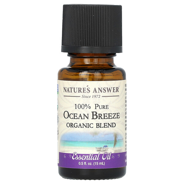 100% чистая органическая смесь эфирных масел, Ocean Breeze, 0,5 жидк. унции (15 мл) Nature's Answer
