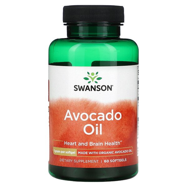 Авокадное масло - 1 г - 60 капсул - Swanson Swanson