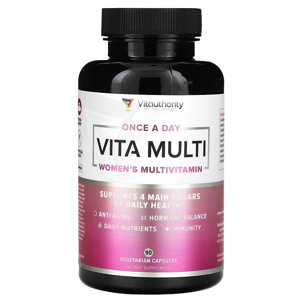 Vita Multi, Мультивитамины для женщин, 90 вегетарианских капсул Vitauthority